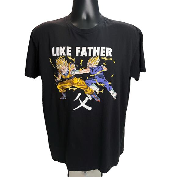 Dragon Ball Z “Like Father” Goku & Vegeta Super Saiyan T-Shirt - BoxLunch Size L - Picture 1 of 8